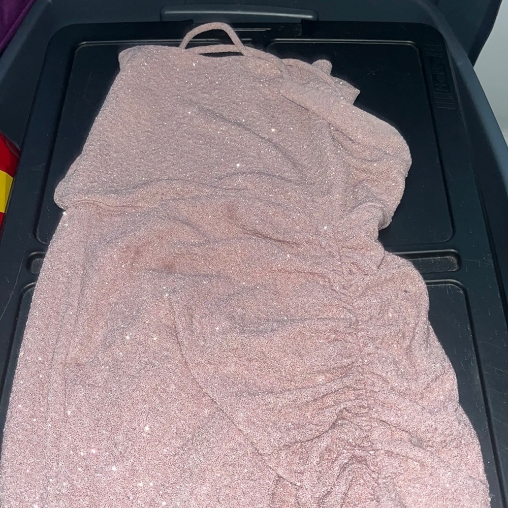Long soft pink dress size small worn once for a few hours